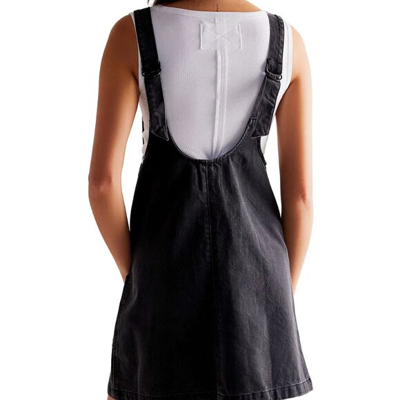 Free People High Roller Cotton Denim Skirtall | Women's XL - Picture 3 of 8